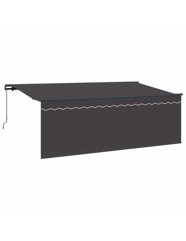 Tenda Retrattile Antracite 400 x 200 cm Poliestere e Alluminio