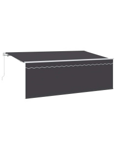 Tenda Retrattile Antracite 400 x 200 cm Poliestere e Alluminio