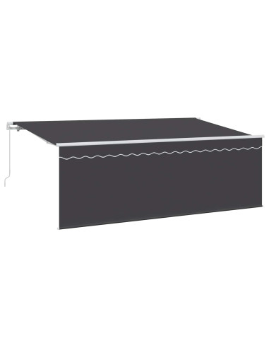 Tenda Retrattile Antracite 400 x 200 cm Poliestere e Alluminio