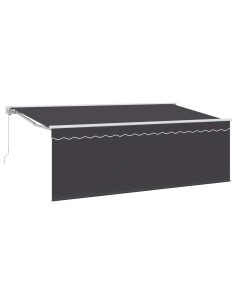 Tenda Retrattile Antracite 400 x 200 cm Poliestere e Alluminio