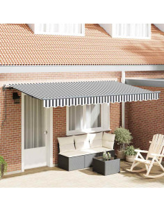 Tenda Retrattile Antracite 400 x 200 cm Tessuto