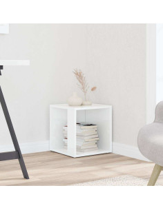 Tavolino Bianco Lucido 33x33x34,5 cm in Truciolato