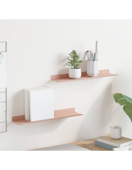Scaffale da parete con lo scaffale 2 pcs Rosa 40 x 9 x 2,5 cm