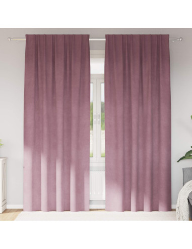 Tende oscuranti 2 pcs Rosa scuro 140 x 245 cm Velluto