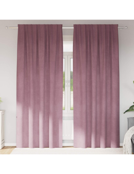 Tende oscuranti 2 pcs Rosa scuro 140 x 245 cm Velluto