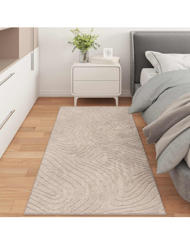 Tappeti per area HUARTE Beige 150 x 80 cm Poliestere