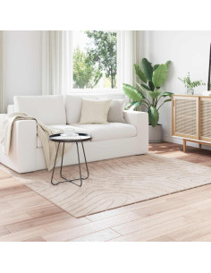 Tappeti per area Quadrato HUARTE Beige 120 x 120 cm Poliestere