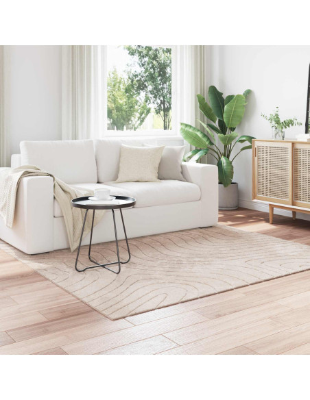 Tappeti per area Quadrato HUARTE Beige 120 x 120 cm Poliestere