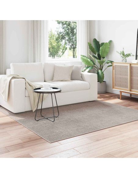 Tappeti per area HUARTE Crema e Taupe 120 x 120 cm Poliestere