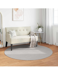 Tappeti per area HUARTE Crema e Grigio Ø 120 CM Poliestere