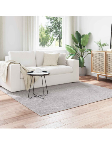 Tappeti per area HUARTE Crema e Grigio 120 x 120 cm Poliestere