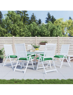 Cuscini per Sedia 6 pz Verdi 40x40x7 cm in Tessuto Oxford