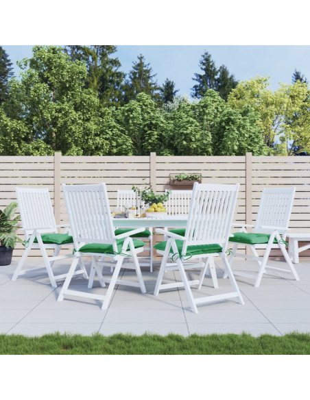 Cuscini per Sedia 6 pz Verdi 40x40x7 cm in Tessuto Oxford