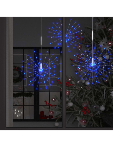 Luci di Natale Fuochi d'Artificio Blu Chiaro 20 cm 140 LED