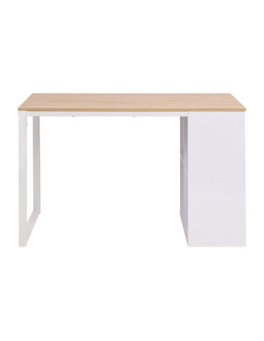 Scrivania 120x60x75 cm Rovere e Bianco