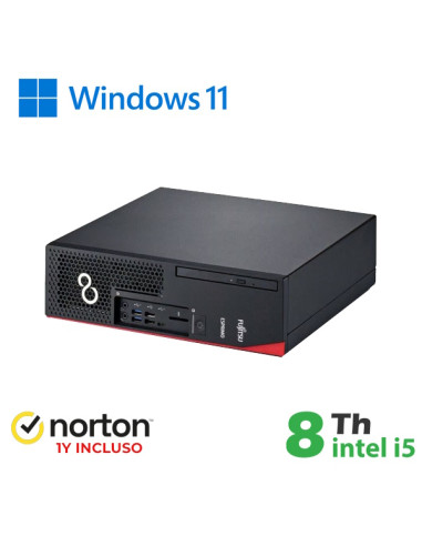 RINOVO FUJITSU PC REFURBISHED ESPRIMO D738 SFF i58X00 DDR4 8GB SSD 256GB W11P + NORTON