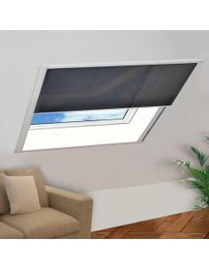 Zanzariera Plissettata per Finestre in Alluminio 120x120 cm