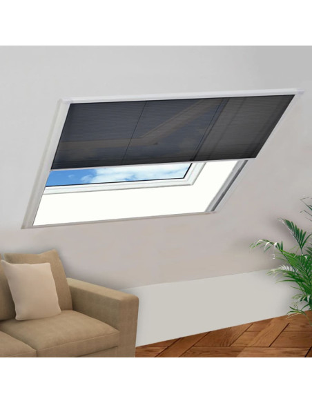 Zanzariera Plissettata per Finestre in Alluminio 120x120 cm