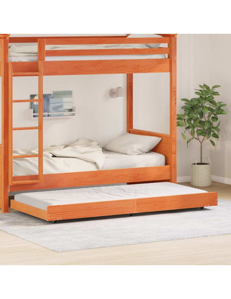 Struttura del letto Marrone cerato 90 x 190 cm Pino massello