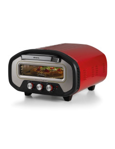 Ariete 3901 Da Gennaro, Forno per pizza, 2200W, Temperatura 430°C, 2 minuti di cottura, Pietra refrattaria, Rosso