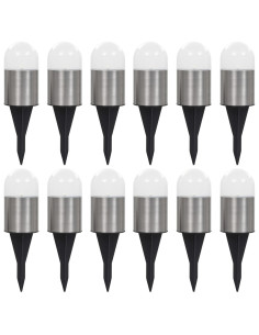 Lampade Solari da Terra 12 pz Luci a LED Bianche