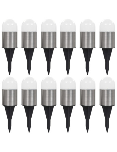 Lampade Solari da Terra 12 pz Luci a LED Bianche
