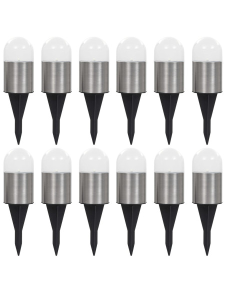 Lampade Solari da Terra 12 pz Luci a LED Bianche