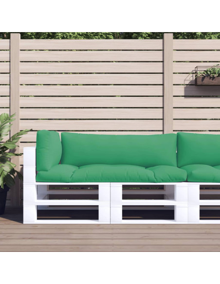 Cuscini per Pallet 3 pz Verdi in Tessuto