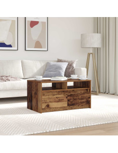 Tavolino da salotto con cassetto Legno vecchio 90 x 50 x 45 cm