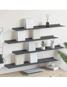 Scaffale da parete 4 pcs Antracite 100 x 18 x 2,5 cm