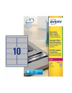 ETICHETTE IN POLIESTERE ARGENTO 20F