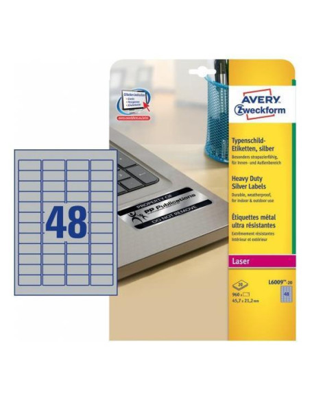 ETIC. POLIESTIERE ARGENTO 45 7X21 2