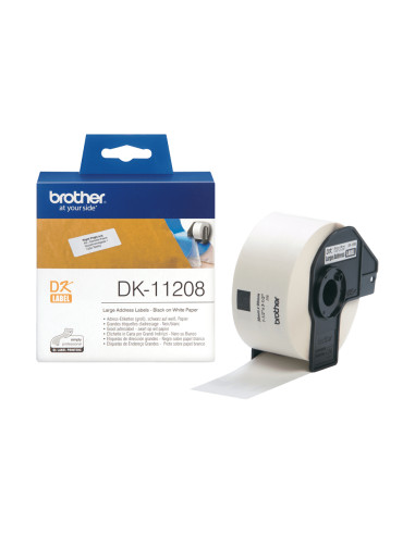 Brother DK-11208 nastro per etichettatrice Nero su bianco