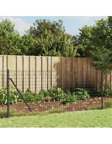 Recinzione Metallica Antracite 0,8x10 m in Acciaio Zincato