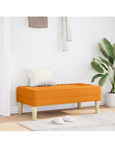 panchina con cuscino Giallo Scuro 113 x 57 x 39 cm Tessuto