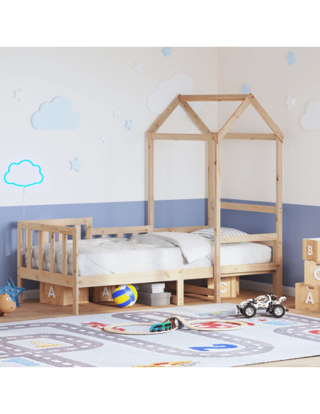 Dormeuse con Tetto 80x200 cm in Legno Massello di Pino