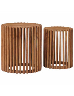 Set tavolini con archiviazione Marrone 40 x 40 x 45 cm