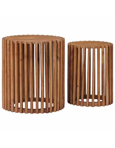 Set tavolini con archiviazione Marrone 40 x 40 x 45 cm