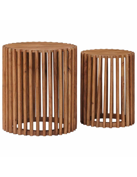 Set tavolini con archiviazione Marrone 40 x 40 x 45 cm