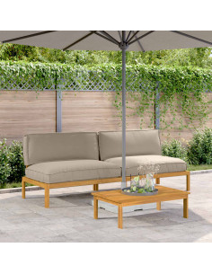 Set di divani Talpa 240 x 92 x 69 cm Legno di Acacia Massello