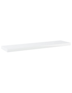 Ripiani per Libreria 8pz Bianco Lucido 40x10x1,5cm Multistrato