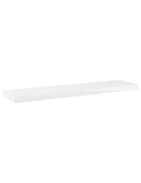 Ripiani per Libreria 8pz Bianco Lucido 40x10x1,5cm Multistrato