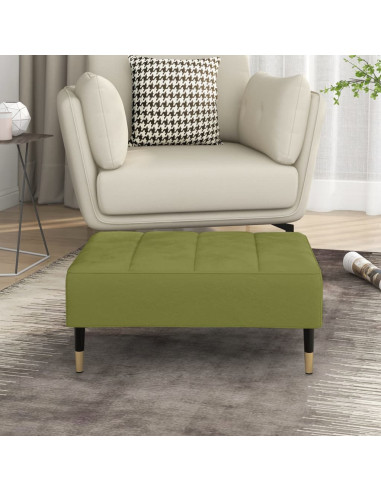 Poggiapiedi Verde Chiaro 78x56x32 cm in Velluto
