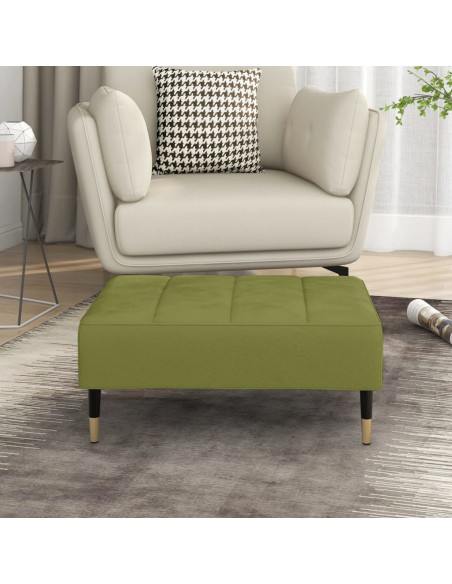 Poggiapiedi Verde Chiaro 78x56x32 cm in Velluto