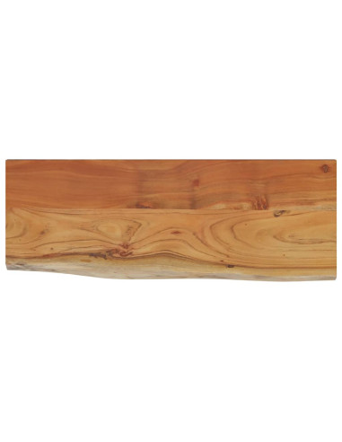 Mensola a Muro 80x30x3,8cm Rettangolare Legno Acacia Bordi Vivi