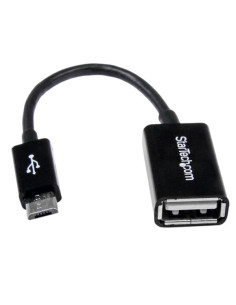 StarTech.com Cavo Adattatore micro USB a USB femmina OTG da viaggio 12cm M/F - Nero