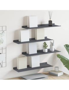 Scaffale da parete 4 pcs Antracite 60 x 18 x 2,5 cm