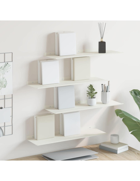 Scaffale da parete 4 pcs Bianco 60 x 18 x 2,5 cm