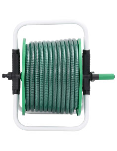 Avvolgitubo Autonomo Verde con Set Raccordi Tubo 0,5" 30 m PVC