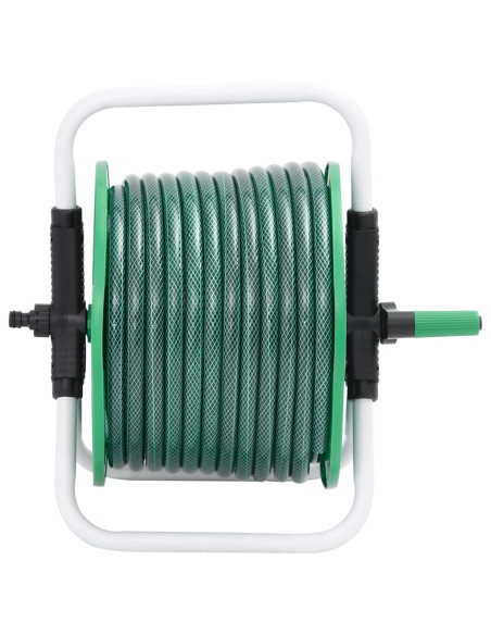 Avvolgitubo Autonomo Verde con Set Raccordi Tubo 0,5" 30 m PVC